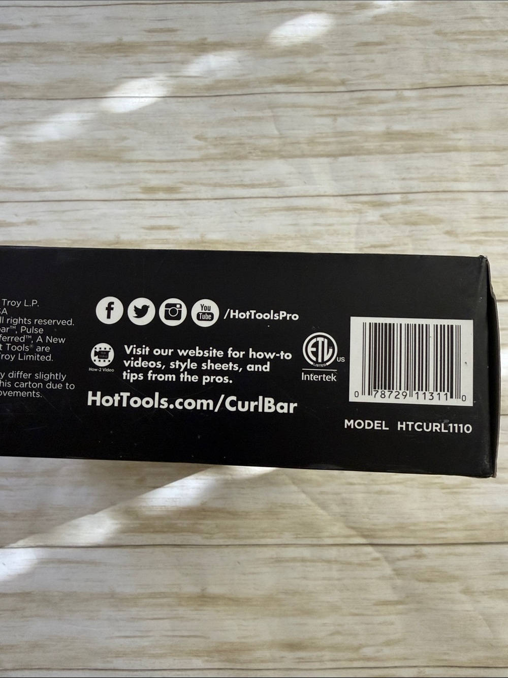 Hot Tools CurlBar 1¼" Curling Iron - Black Handle with Gold Barrel - Picture 3 of 3